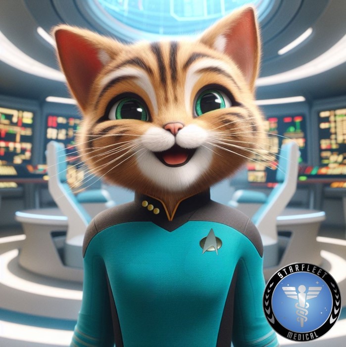 T’Ana, STARFLEET Medical’s official PETFLEET Mascot