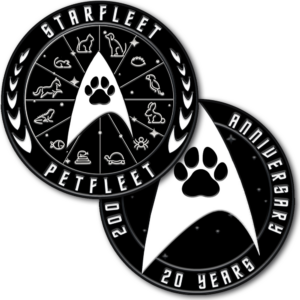 STARFLEET Petfleet 20th anniversary 2 inch coin