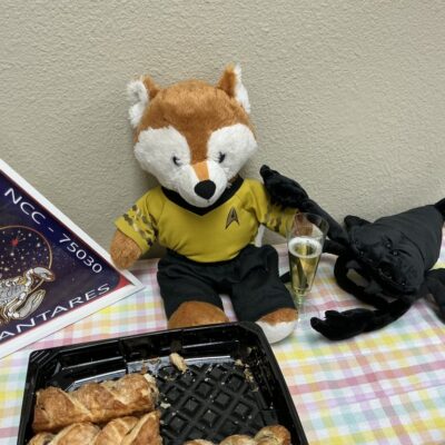 1st Place: Arlene Henriques - "Foxy" and USS Antares Mascot "Stan"
